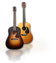 Gibson and Martin Acoustic Guitars